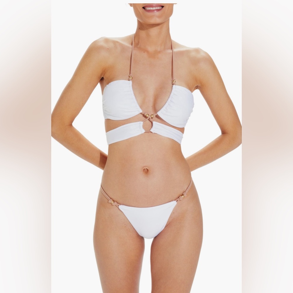 VIX Gi Solid Cheeky Cut Bikini Bottom, Size Large, $116